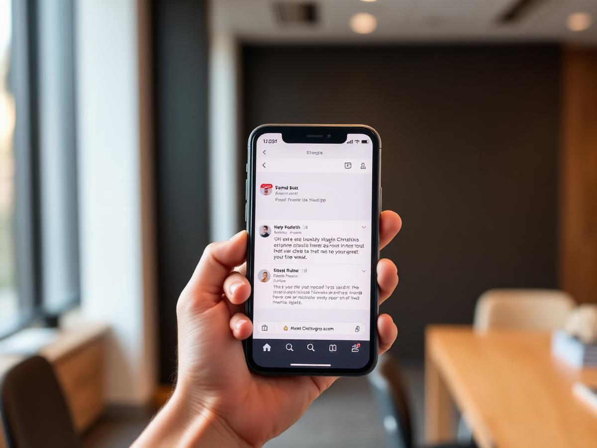Smartphone showing a clean parent communications inbox